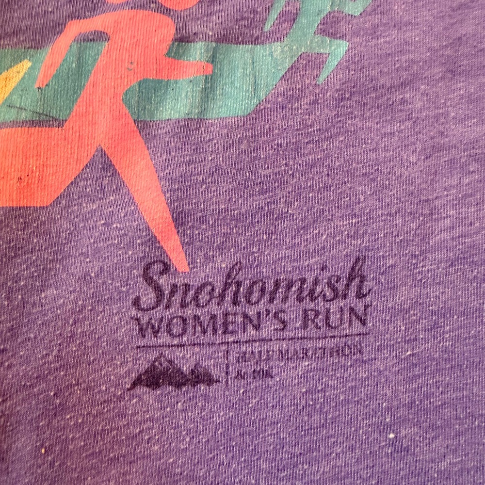 Snohomish Running Co Womens Run Graphic T-Shirt Purple S Soft Cotton Lightweight - Picture 4 of 8